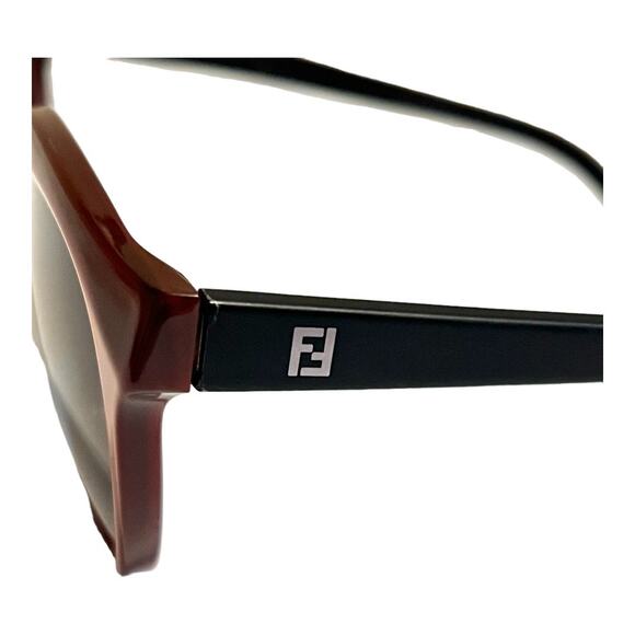 Fendi Oversized Round Cat Eye FF0045 Two Tone Casual Designer Sunglasses - Picture 7 of 13